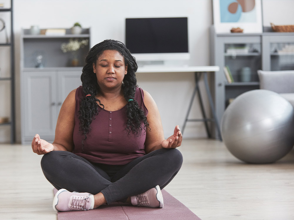 woman meditating